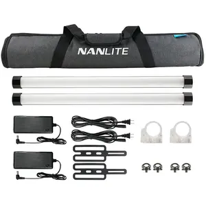 Comparateur de prix : NANLITE Kit de 2 Tubes RGB II Batterie DMX