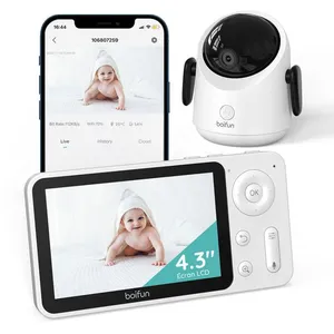 BOIFUN Baby Monitor Camera WiFi App Control et LCD 4.3", IA et détecti... pas cher