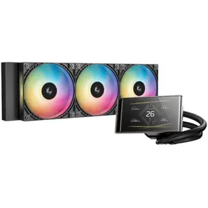 Deepcool Refroidisseur CPU liquide LT360 VISION ARGB - 360 mm - LCD ARGB - Noir