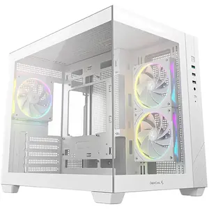 Boîtier DeepCool CG330 3F WH Micro-ATX Verre Trempé ARGB Blanc