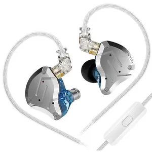 Comparateur de prix : Ecouteurs SZSMART KZ-ZS10 PRO HIFI courbés avec microphone bleu (In ea...