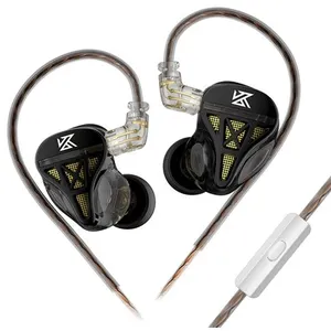 Comparateur de prix : Ecouteurs SZSMART KZ DQS HIFI courbés avec microphone noir (In ear - s...