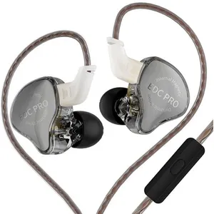 Comparateur de prix : Ecouteurs SZSMART KZ EDC PRO HIFI courbés avec microphone gris (In ear...