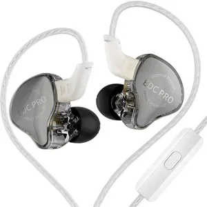 Comparateur de prix : Ecouteurs SZSMART KZ EDC PRO HIFI courbés avec microphone gris (In ear...