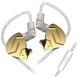 Comparateur de prix : Ecouteurs SZSMART KZ-ZSN PRO X HIFI courbés avec microphone doré (In e...