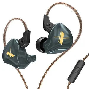 Comparateur de prix : Ecouteurs SZSMART KZ EDX HIFI courbés avec microphone bleu marine (In ...