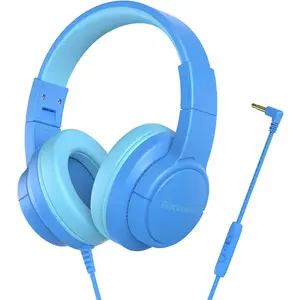 Comparateur de prix : Casque Blackview FitBuds K1 filaire Jack 3,5 mm pour enfants avec micro et son 3D bleu