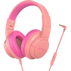 Comparateur de prix : Casque Blackview FitBuds K1 filaire Jack 3,5 mm pour enfants avec micro rose
