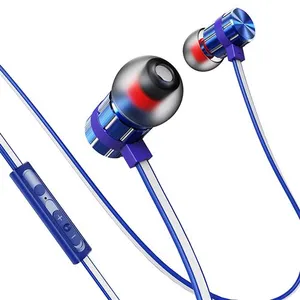 Ecouteurs BOROFONE BM48 Universel 3.5mm Bleu pas cher