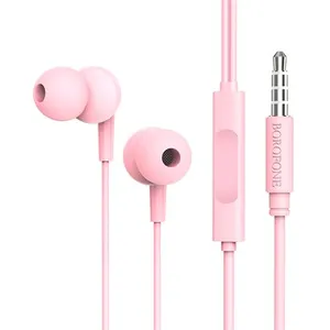 Ecouteurs BOROFONE BM49 Universel 3.5mm Rose pas cher