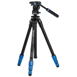 Comparateur de prix : Benro TSL08AS2CSH trépied Caméras numériques 3 pieds Noir, Bleu