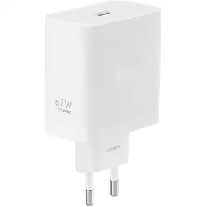 Chargeur mural USB-A OPPO SUPERVOOC 67W + Câble USB-A vers USB-C Blanc pas cher