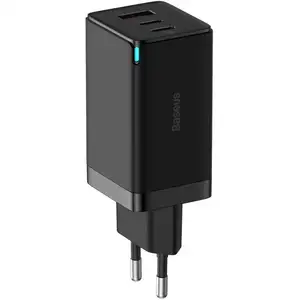 Comparateur de prix : BASEUS GAN5 PRO WALL CHARGER 2XUSB-C + USB, 65W (BLACK) CCGP120201