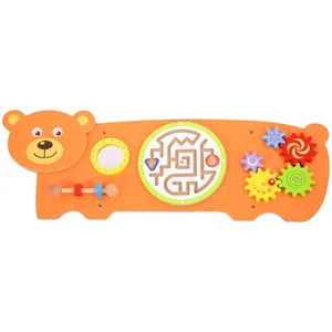 Comparateur de prix : Viga Toys jeu mural ours 91 x 32 cm bois orange