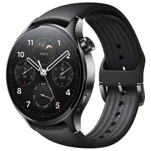 Xiaomi watch s1 pro reloj smartwach negro con correa de caucho fluorado negra pas cher