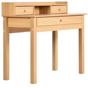 Bureau Urban en Finition Bois avec Tiroirs et Étagère pas cher