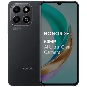 Comparateur de prix : Honor X6b 16,7 cm (6.56") Double SIM Android 14 4G USB Type-C 4 Go 128 Go 5200 mAh Noir