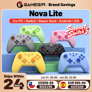 GameSir Nova Lite Manette de jeu multiplateforme Jaune dor