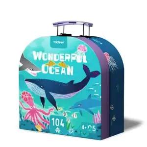 Mideer Ma Valise Puzzle Océan 104 Pcs Bleu