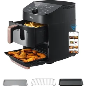 Midea Friteuse à Air 11L Double Zone2 PaniersContrôle via Application pas cher