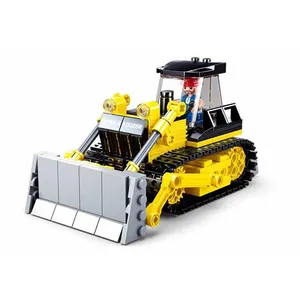 Sluban Jeu de construction town bulldozer sur chenille chantier M38-B0802 figurine articulé pas cher