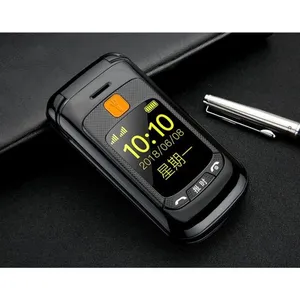 Téléphone grosses touches mobile sénior à clapet - Double écran LCD - Sonnerie et volume ultra fort -NoirVendu parcdiscount