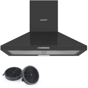 COMFEE Hotte Aspiratne 60cm tactile, hotte en verre trempée et en inox, fort débit d'air pas cher