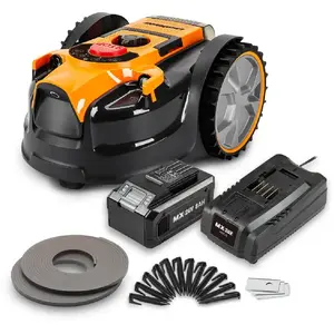 Comparateur de prix : Lawnmaster Robot tondeuse autonome 24V - 8Ah sans fil périmétrique - L...