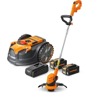 Comparateur de prix : Lawnmaster Robot tondeuse autonome 24V sans fil périmétrique - Le robo...