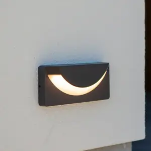 Comparateur de prix : LUTEC Applique d'extérieur LED LUPS, gris foncé, largeur 23 cm, IP54