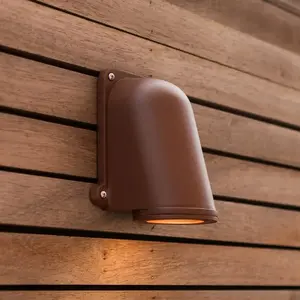 LUTEC Applique d'extérieur ANCOR, marron, hauteur 15 cm, métal, GU10 I... pas cher
