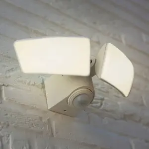LUTEC Applique d extérieur LED Artica, blanche capteur