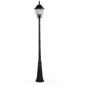 LUTEC Candélabre solaire London à ampoules LED retrofit