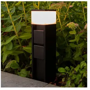 Comparateur de prix : LUTEC Connect MAINS - LED lamp op sokkel voor buiten met 2 stopcontact...
