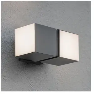 Comparateur de prix : LUTEC Applique murale exterieure LED UP & DOWN réglable - CUBA - Gris