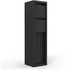 Lutec Bloc D'Alimentation Mains, Prise Extérieure Noire Mat, Prise 2 Prises Pour L'Extérieur, Colonne De Prise Carrée, Puissance Max. pas cher