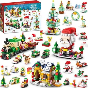 Calendrier de l'Avent,Calendrier de l'Avent de blocs,Calendrier de l'Avent Jouet Enfant,l'Avent 24 Blocs de ConstructionVendu parcdiscount