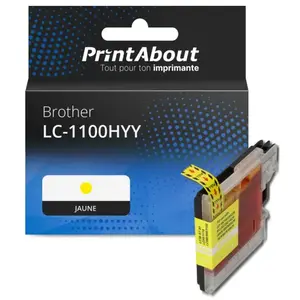 Comparateur de prix : PrintAbout Cartouche compatible Brother LC-1100HYY - Jaune - Grande capacité