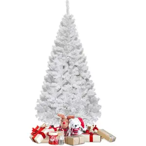 COSTWAY Sapin de Noël artificiel 180cm Aiguilles en PVC avec support m... pas cher