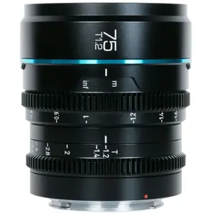 Sirui Nightwalker Series Objectif cinéma à mise au point manuelle 75 mm T1.2 S35 (monture M4/3, noir) pas cher