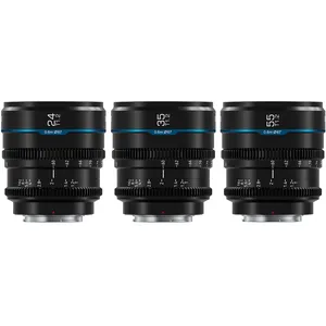 Comparateur de prix : Sirui Nightwalker Series 24, 35&55mm T1.2 S35 Objectif Ciné à mise au point manuelle (monture RF, noir)