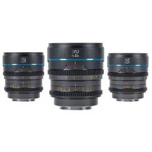 Comparateur de prix : Sirui Nightwalker Series 24, 35&55mm T1.2 S35 Objectif Ciné à mise au point manuelle (monture RF, gris métal)