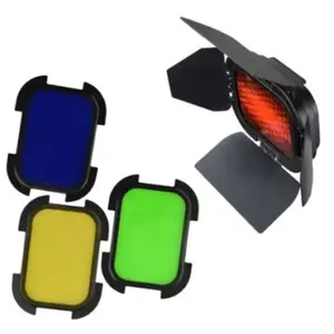 Comparateur de prix : Godox BD-07 Grille nid d'abeille + 4 Filtres colorés pour tête cobra AD200
