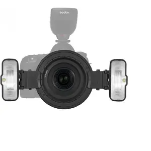 Comparateur de prix : Godox Kit flash macro annulaire à deux lumières Kit MF-12