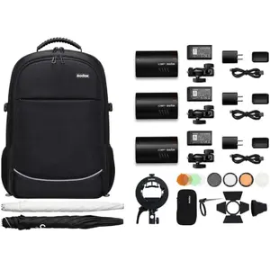 Comparateur de prix : Kit de trois flash avec sac à dos Godox AD100Pro Noir + Accessories