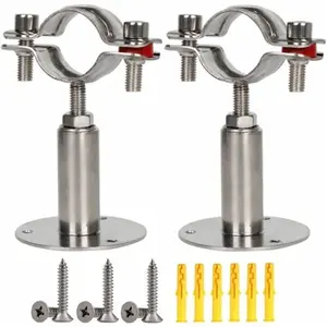 OEM 2 Pcs Support Tube En Acier Inox Support Tuyaux Réglable Porte Tuy... pas cher