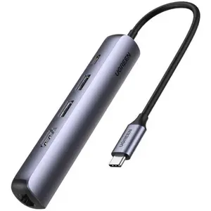 Ugreen Hub USB C 5 en 1 Adaptateur USB C vers HDMI 4K, RJ45 Ethernet, USB C PD 100W et 2 Ports USB 3.0