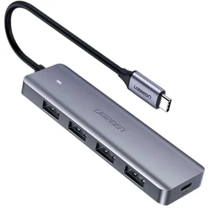 Hub USB-C Ugreen 4 ports USB 3.0 + micro USB Cinzento 70336