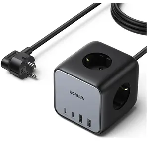 Ugreen - DigiNest Cube Power Strip (3 ac outlets + 65W 2A2C) (60113) pas cher