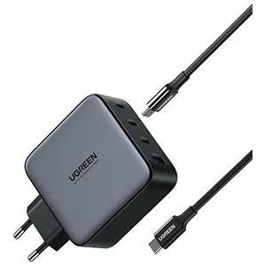Ugreen - USB-A+3xUSB-C 100W GaN Wall Charger usb c-c Cable Black (90575)